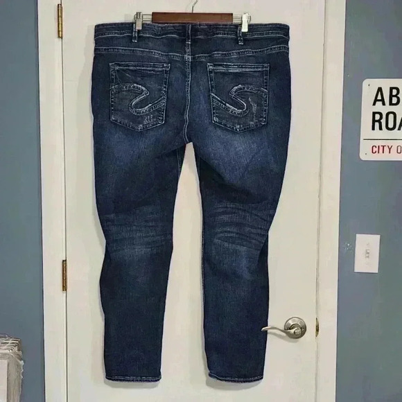 Silver Jeans Sam Mid-Rise Western Stretch Denim Woman's Plus Sz 24xL29‎ - Picture 5 of 11